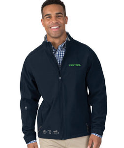 CHARLES RIVERå¨ Men's soft shell coat with tool silhouettes - navy - 9718